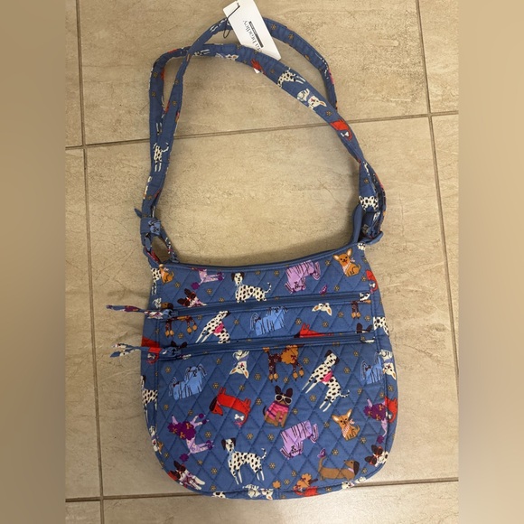 Vera Bradley Bark Park Dogs Trio Triple Zip Hipster Handbag - Picture 5 of 9